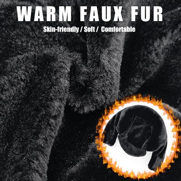 Unisex Blue Winter Trapper Hat Russian with Ear Flap Mask Aviator Cold Weather - Picture 5 of 6